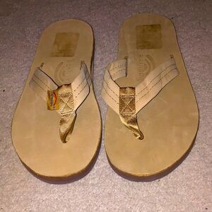 Rainbow Tan Flip Flops Sandals